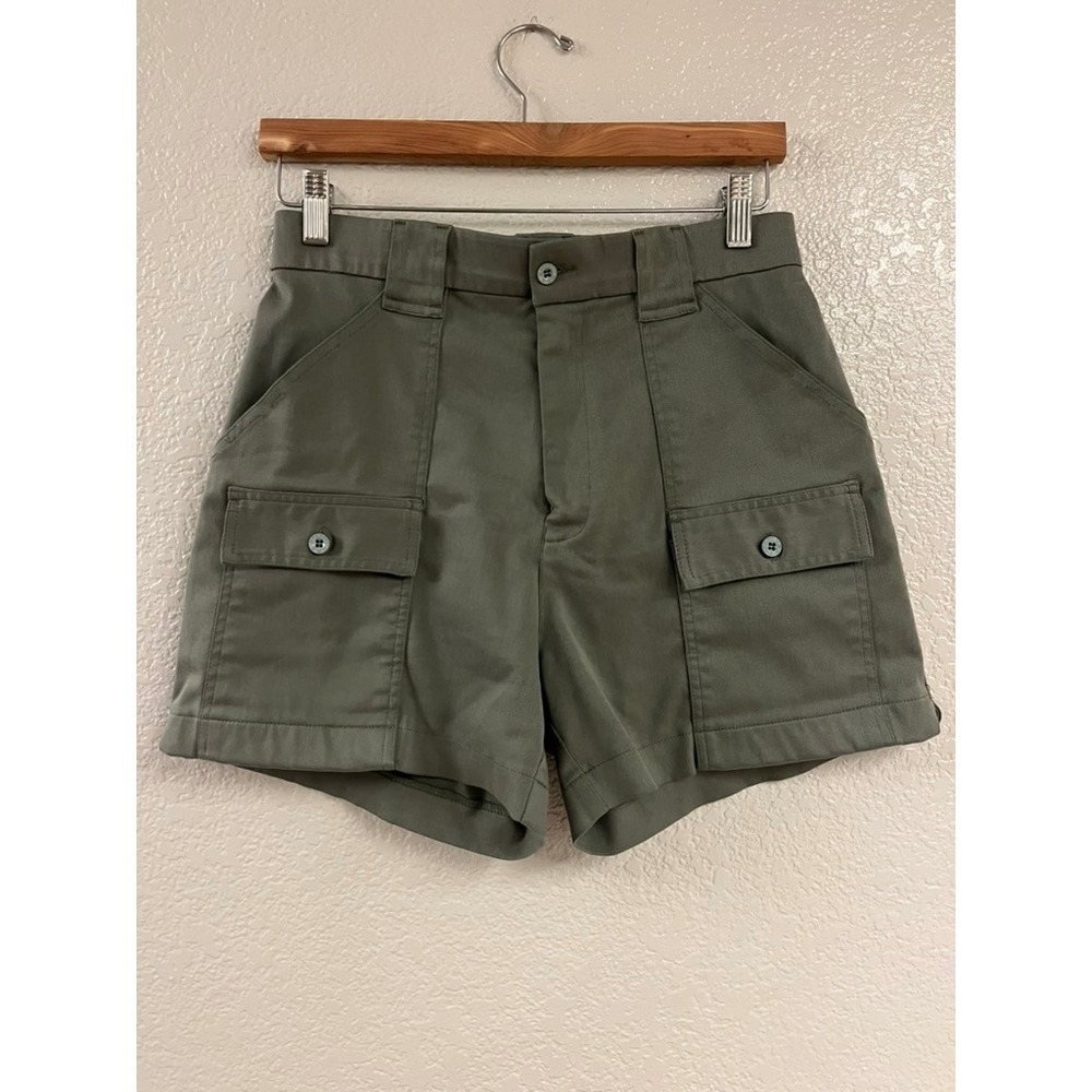 Vintage Sportif USA Espa Plus Stretch Cargo Shorts Olive Green High Rise Utility